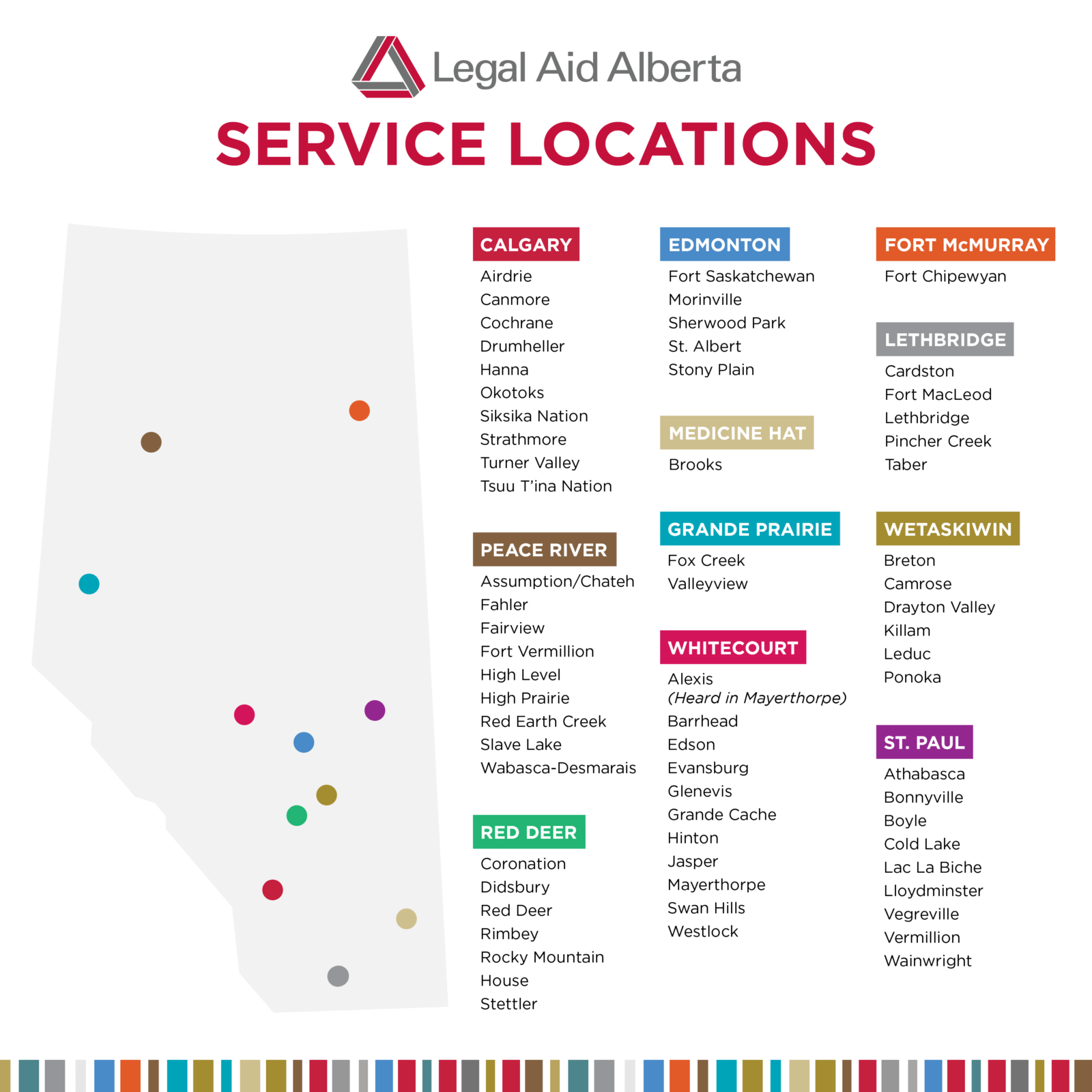 Map of LAA service locations