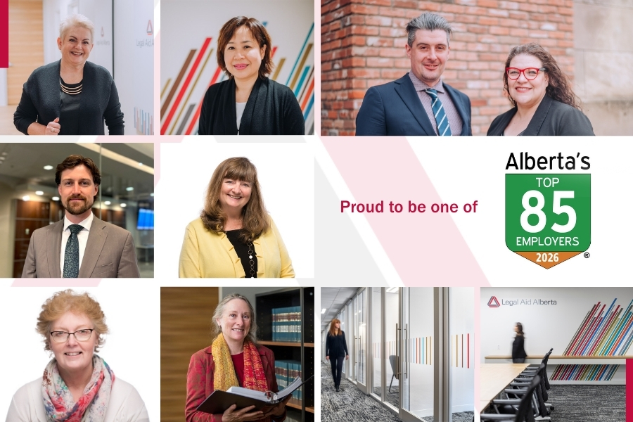 LAA employee headshots and the Top 85 Employers logo