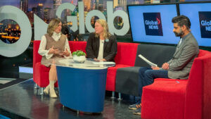 Legal Aid Alberta lawyers in studio at Global Edmonton