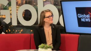 Victoria Foster at the Global News Edmonton set